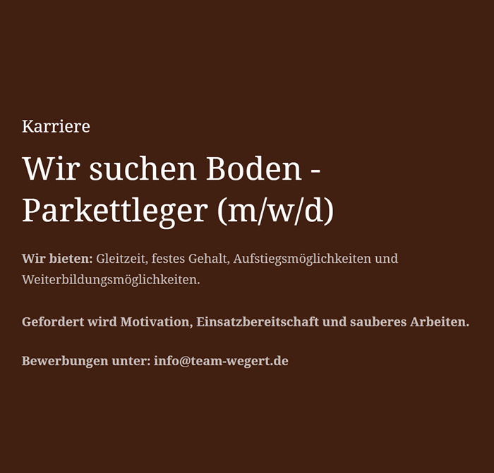 Boden Parkettleger in  Niedernhall
